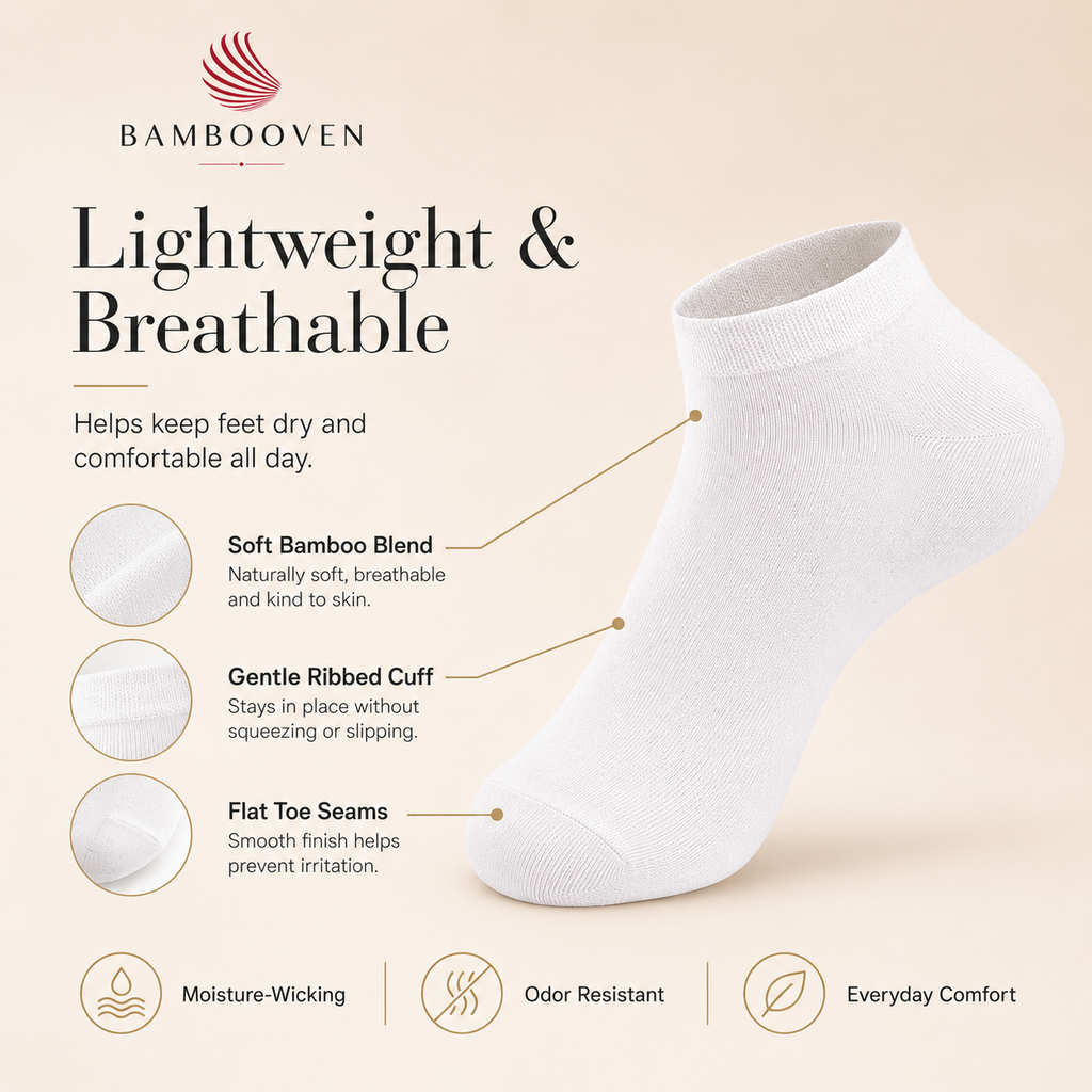 Women's Bamboo Ankle Socks 12-Pack