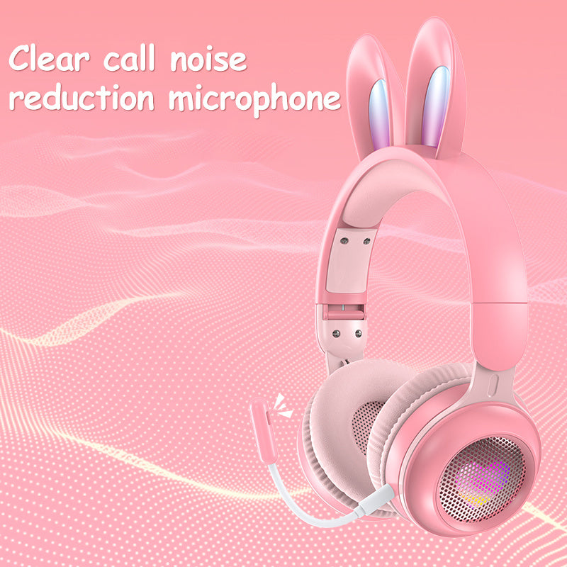 RGB Rabbit Ear Wireless Bluetooth Headphones