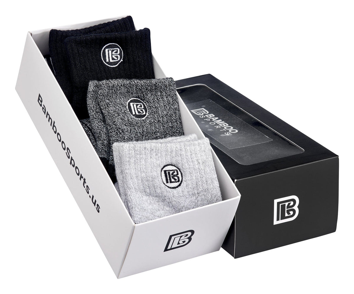 Men's Bamboo Quarter Crew Hiking Socks