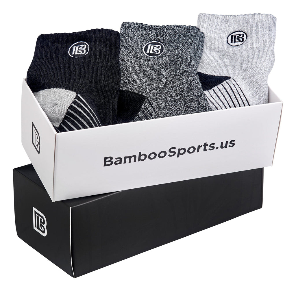 Men's Bamboo Quarter Crew Hiking Socks