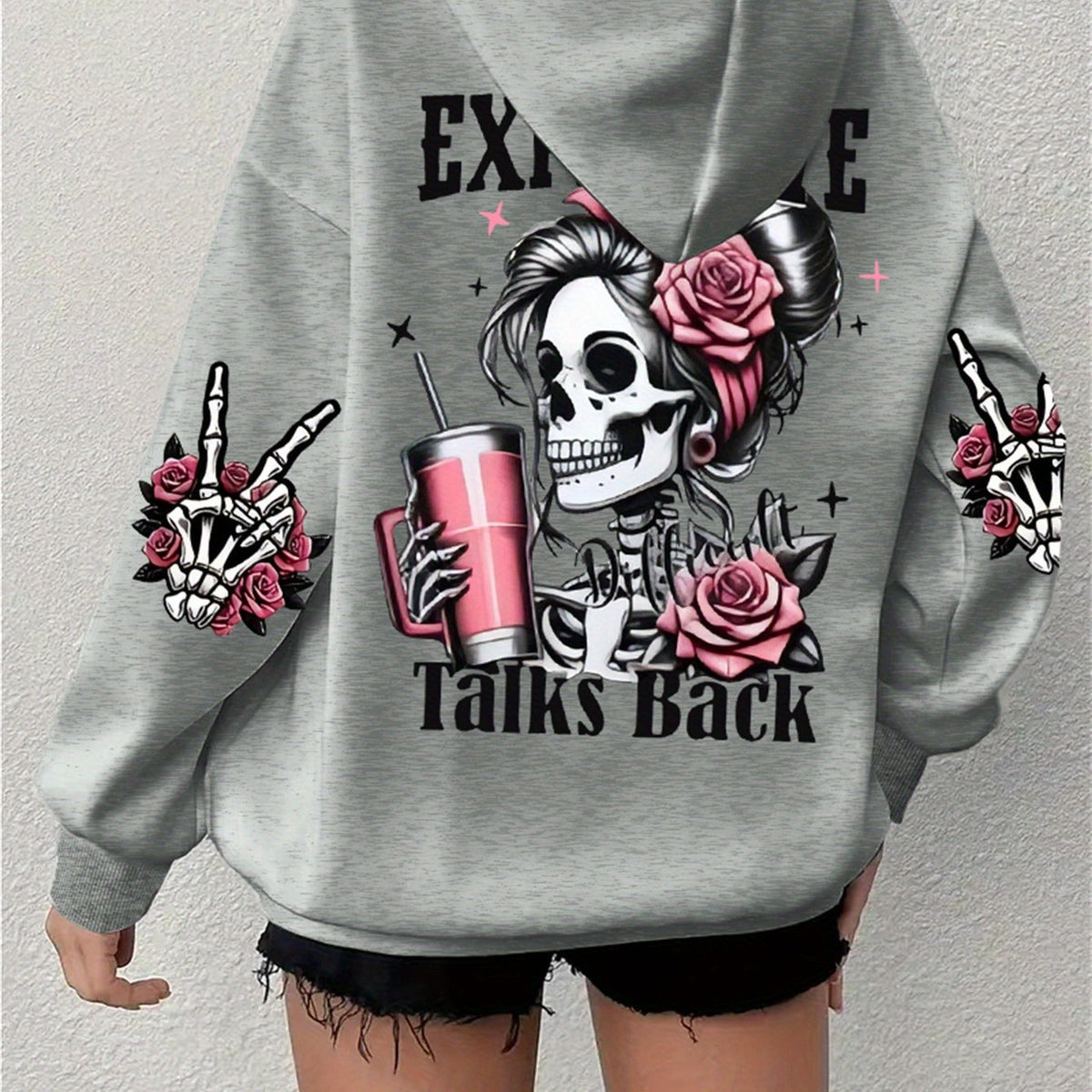 Retro Skull Graphic Sweatshirt