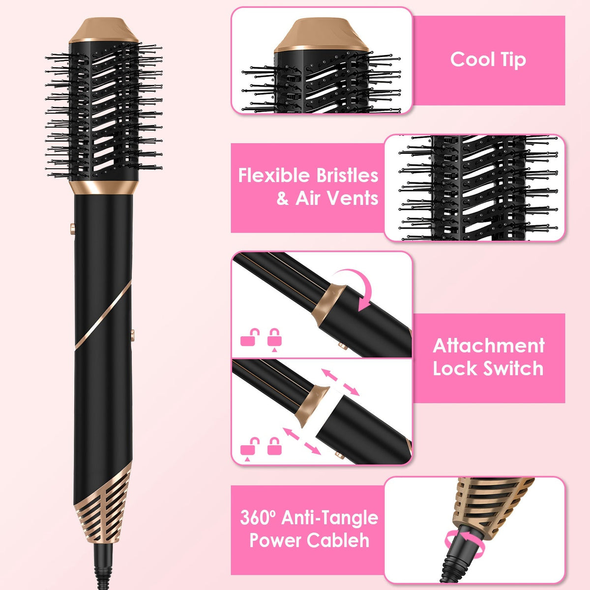 5-in-1 Air Styler Hot Air Brush Set