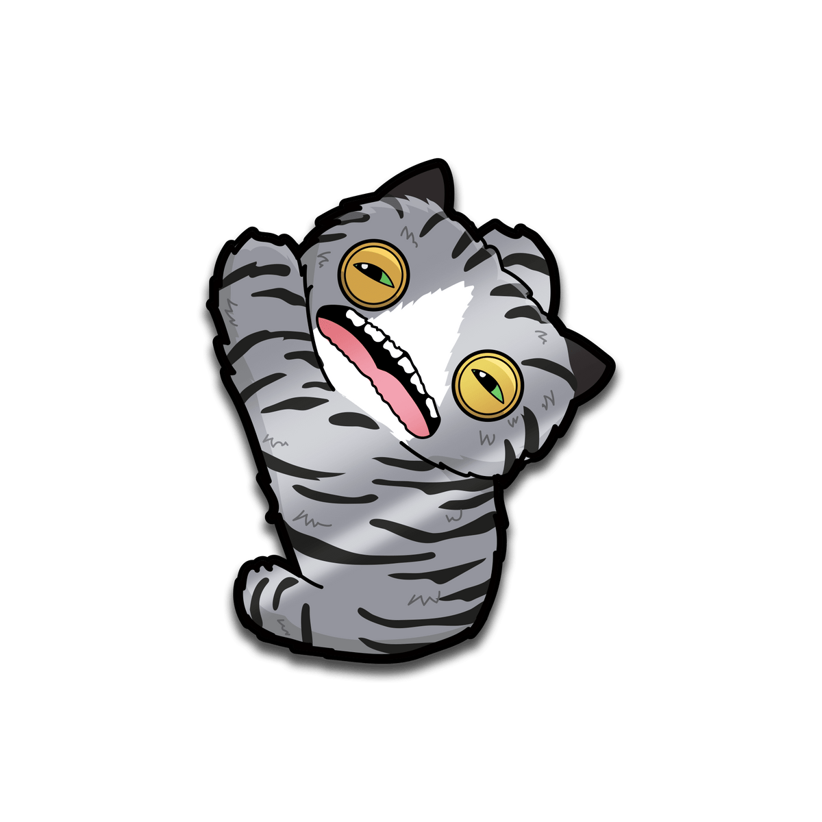 Fuggler Alley Cats Wide-Eyed Cat Augmented Reality Collectible Pin