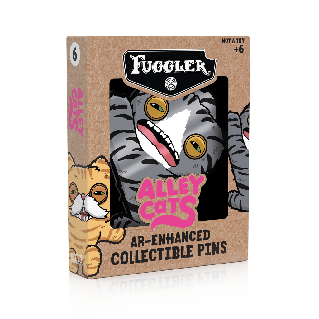 Fuggler Alley Cats Wide-Eyed Cat Augmented Reality Collectible Pin