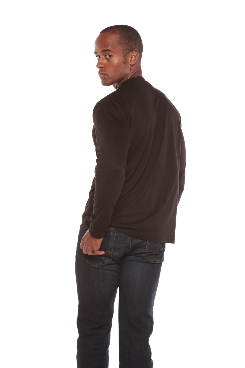 Men's Bamboo Viscose Organic Cotton Long Sleeve T-Shirt