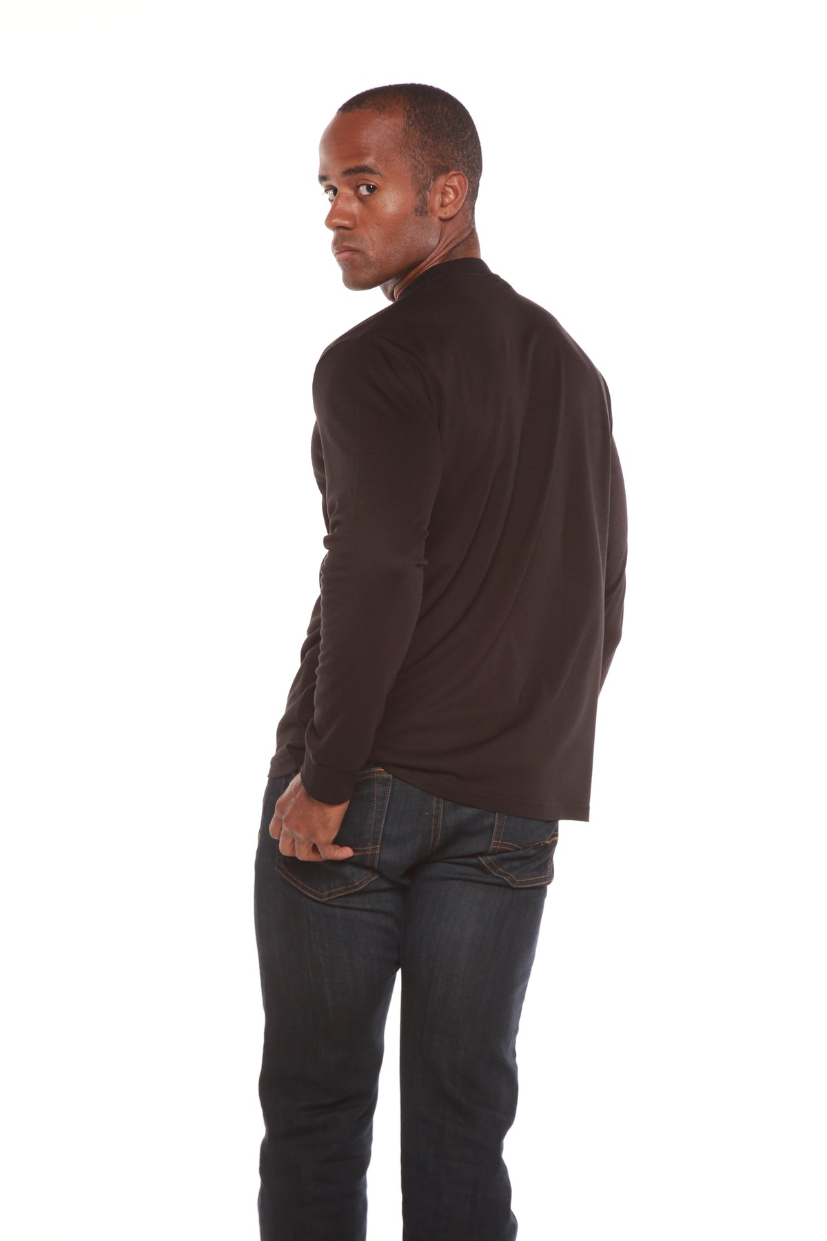Men's Bamboo Viscose Organic Cotton Long Sleeve T-Shirt