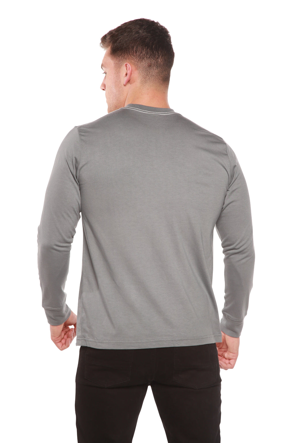 Men's Bamboo Viscose Organic Cotton Long Sleeve T-Shirt