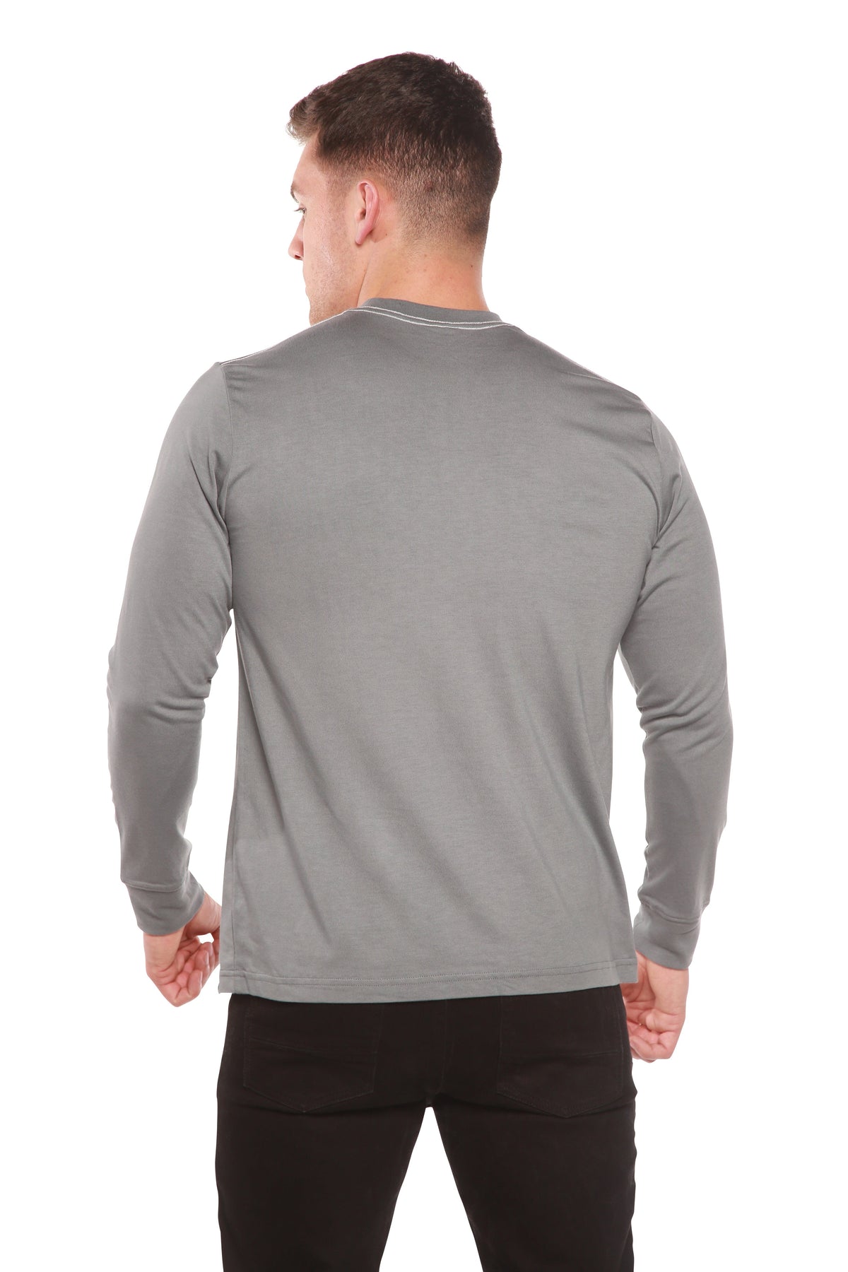 Men's Bamboo Viscose Organic Cotton Long Sleeve T-Shirt