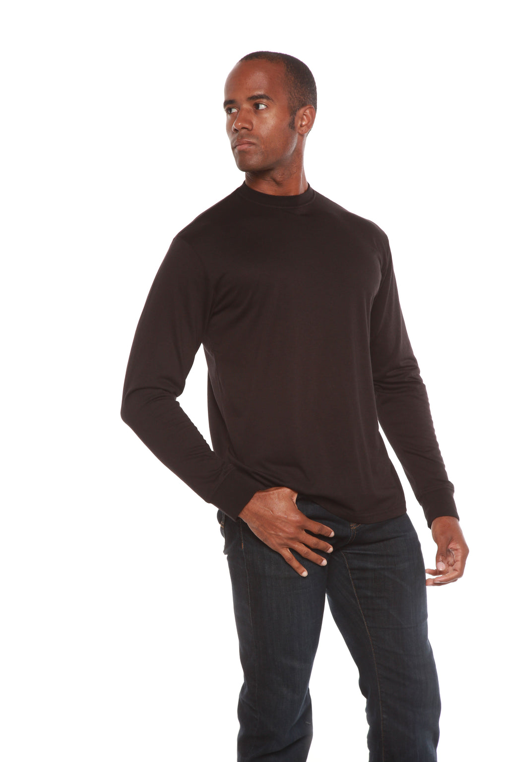 Men's Bamboo Viscose Organic Cotton Long Sleeve T-Shirt