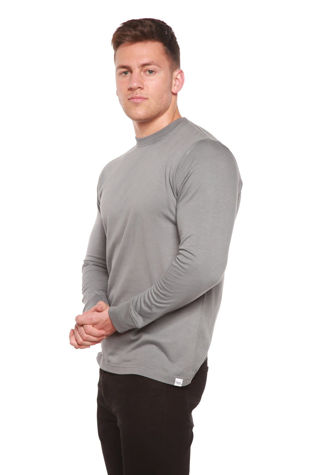 Men's Bamboo Viscose Organic Cotton Long Sleeve T-Shirt