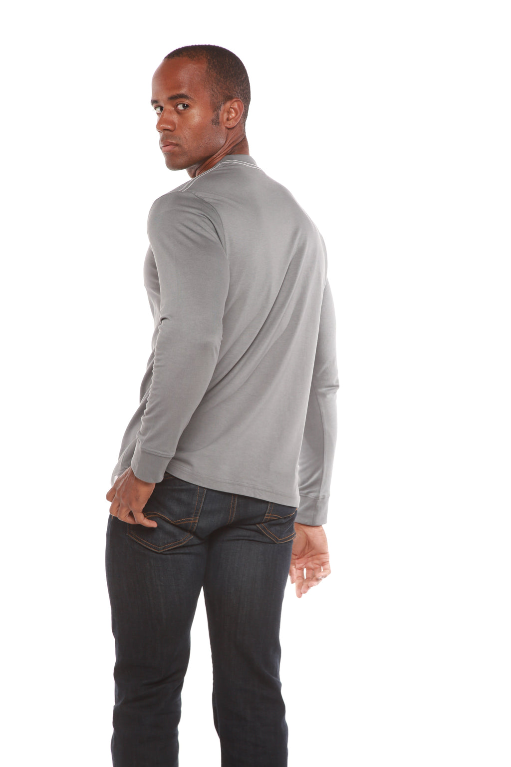 Men's Bamboo Viscose Organic Cotton Long Sleeve T-Shirt