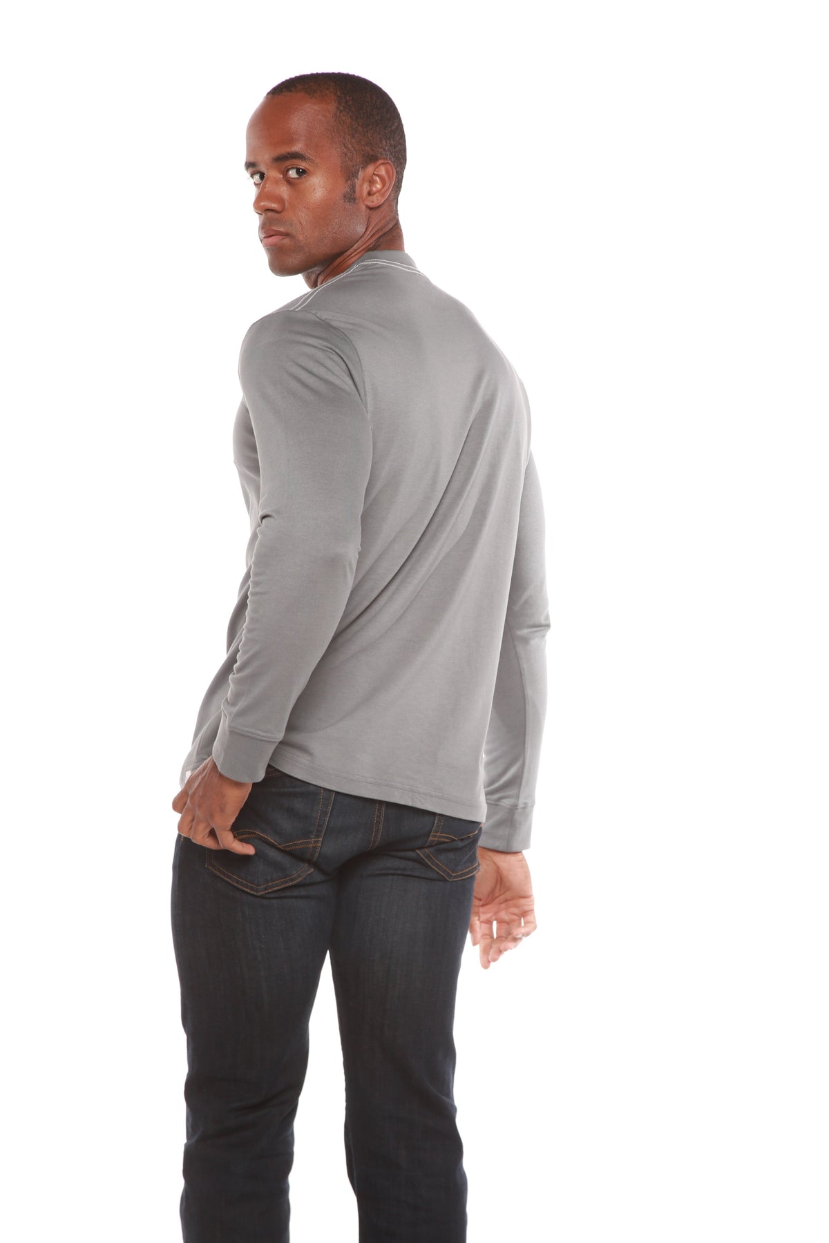 Men's Bamboo Viscose Organic Cotton Long Sleeve T-Shirt