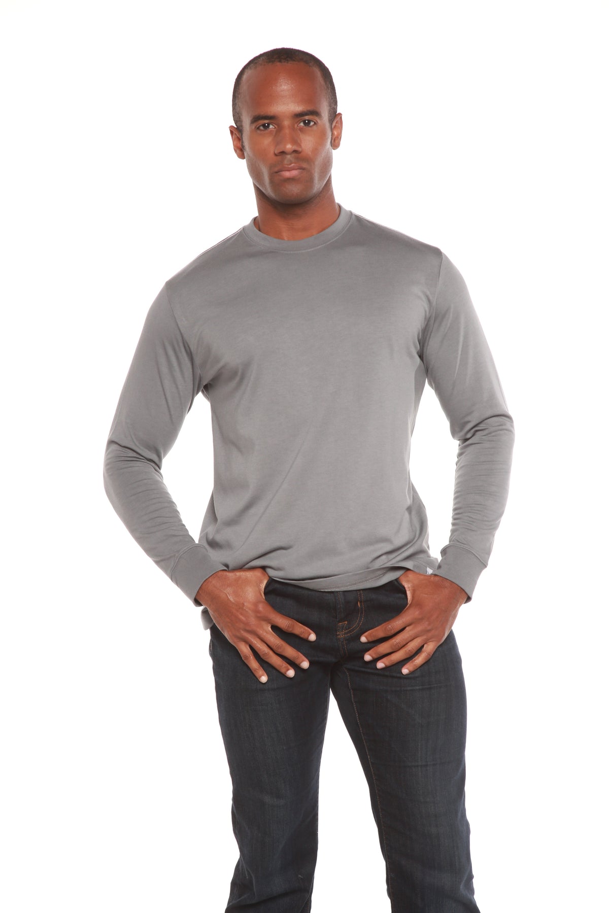 Men's Bamboo Viscose Organic Cotton Long Sleeve T-Shirt