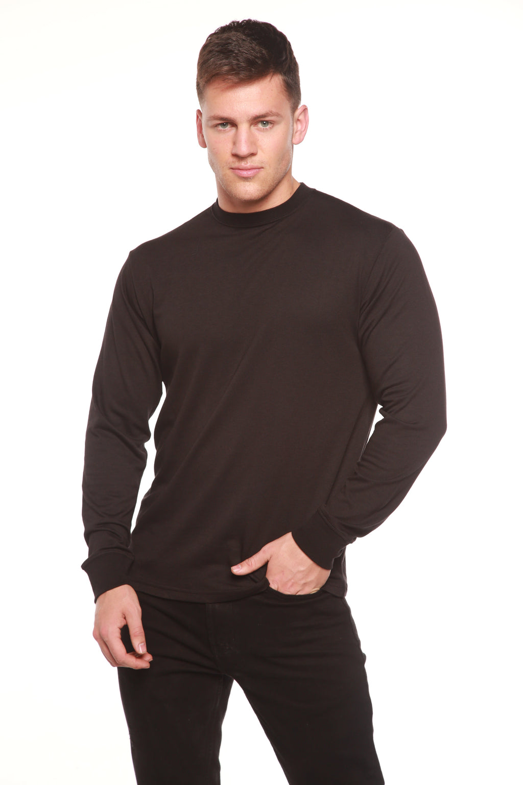 Men's Bamboo Viscose Organic Cotton Long Sleeve T-Shirt