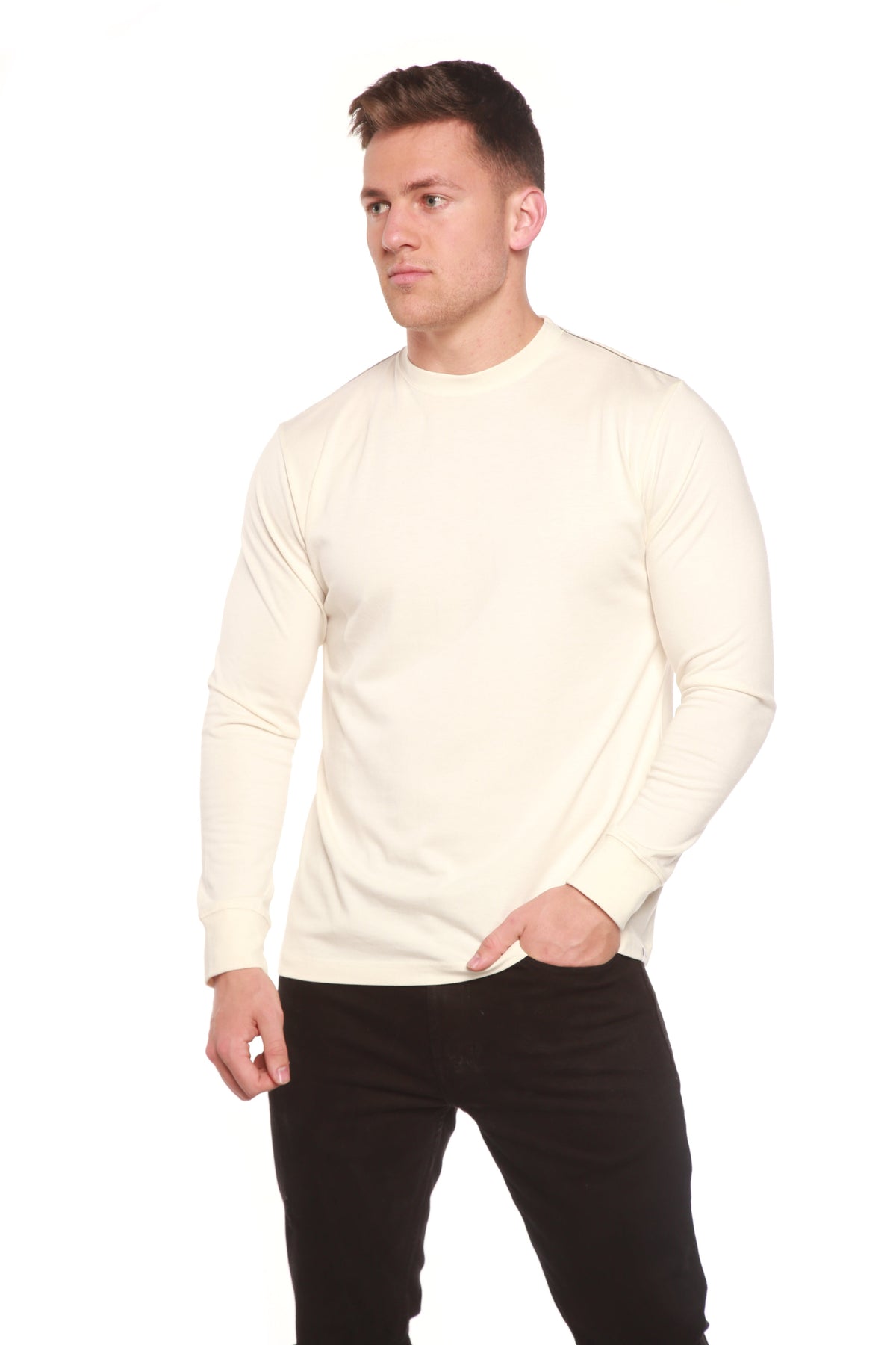 Men's Bamboo Viscose Organic Cotton Long Sleeve T-Shirt