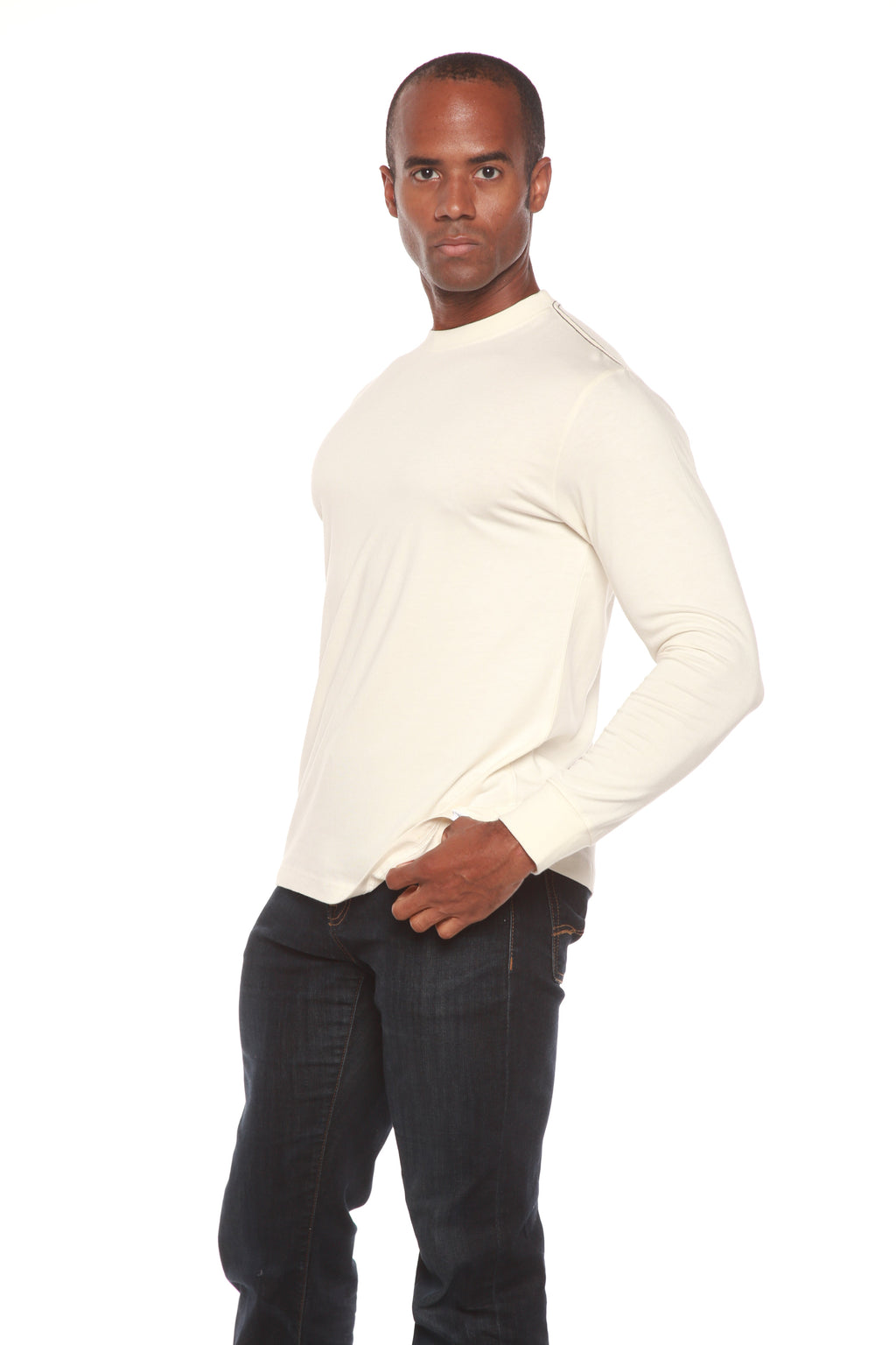 Men's Bamboo Viscose Organic Cotton Long Sleeve T-Shirt