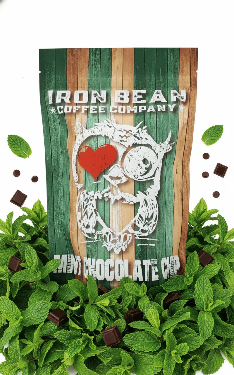 Mint Chocolate Chip Flavored Coffee Iron Bean