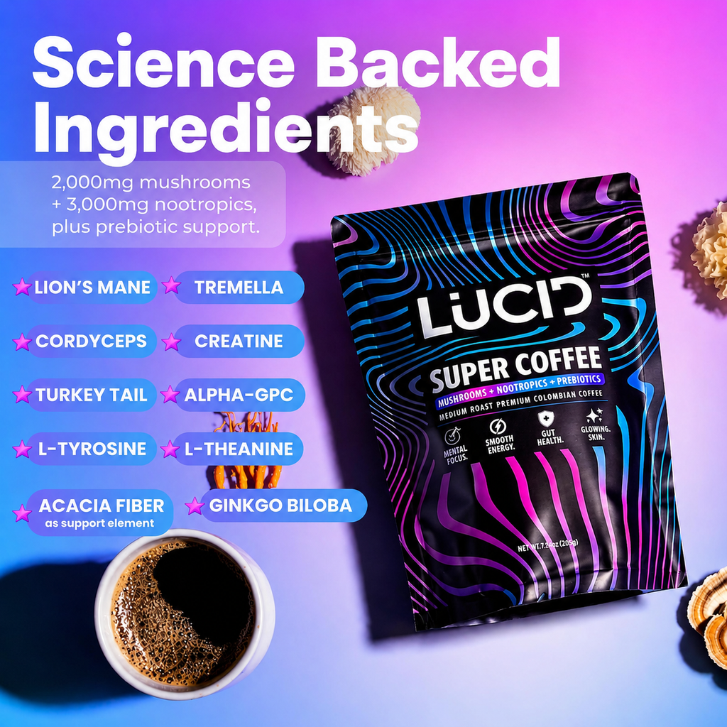 Lucid Nootropic Mushroom Super Coffee