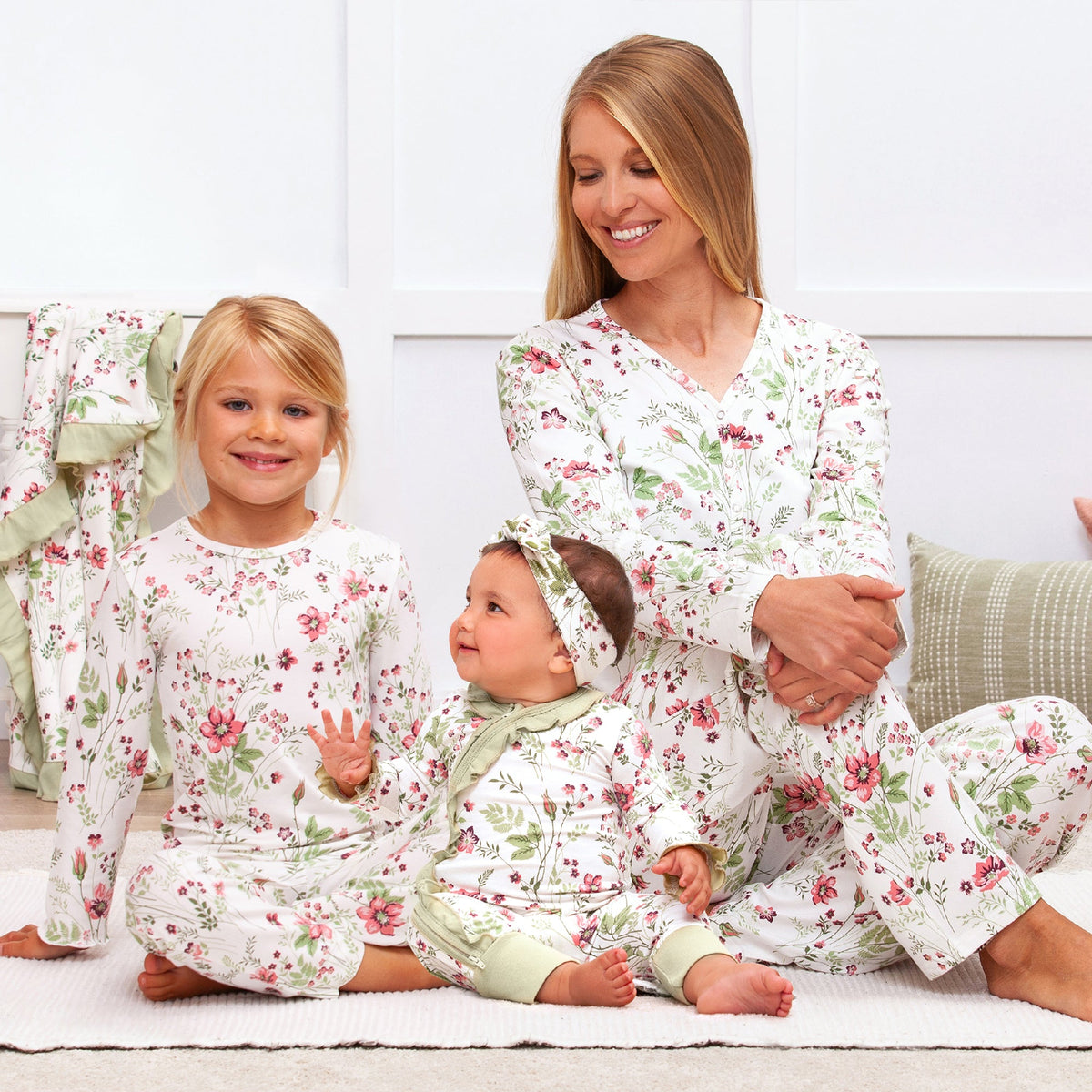 Pretty Petals Bamboo Zipper Romper