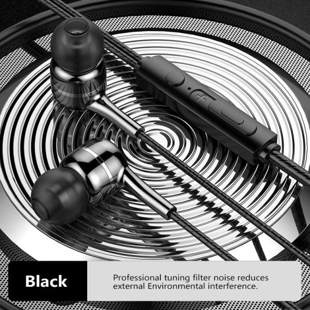 Wired In-Ear Earbuds with Noise-Reducing Mic