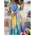 Women's A-Line Midi Dress with Pockets