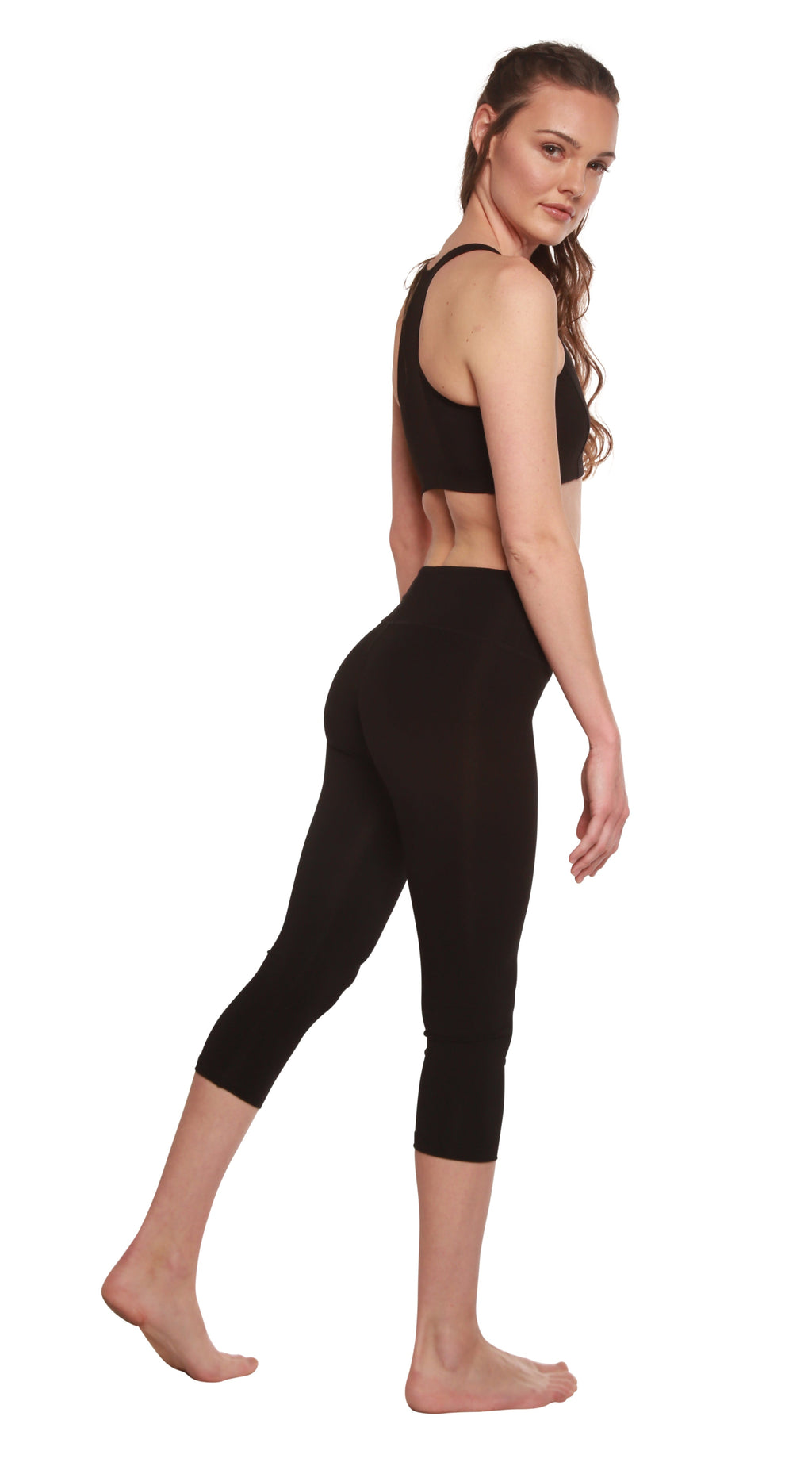 Women's Bamboo Viscose Cotton Capri Style Leggings