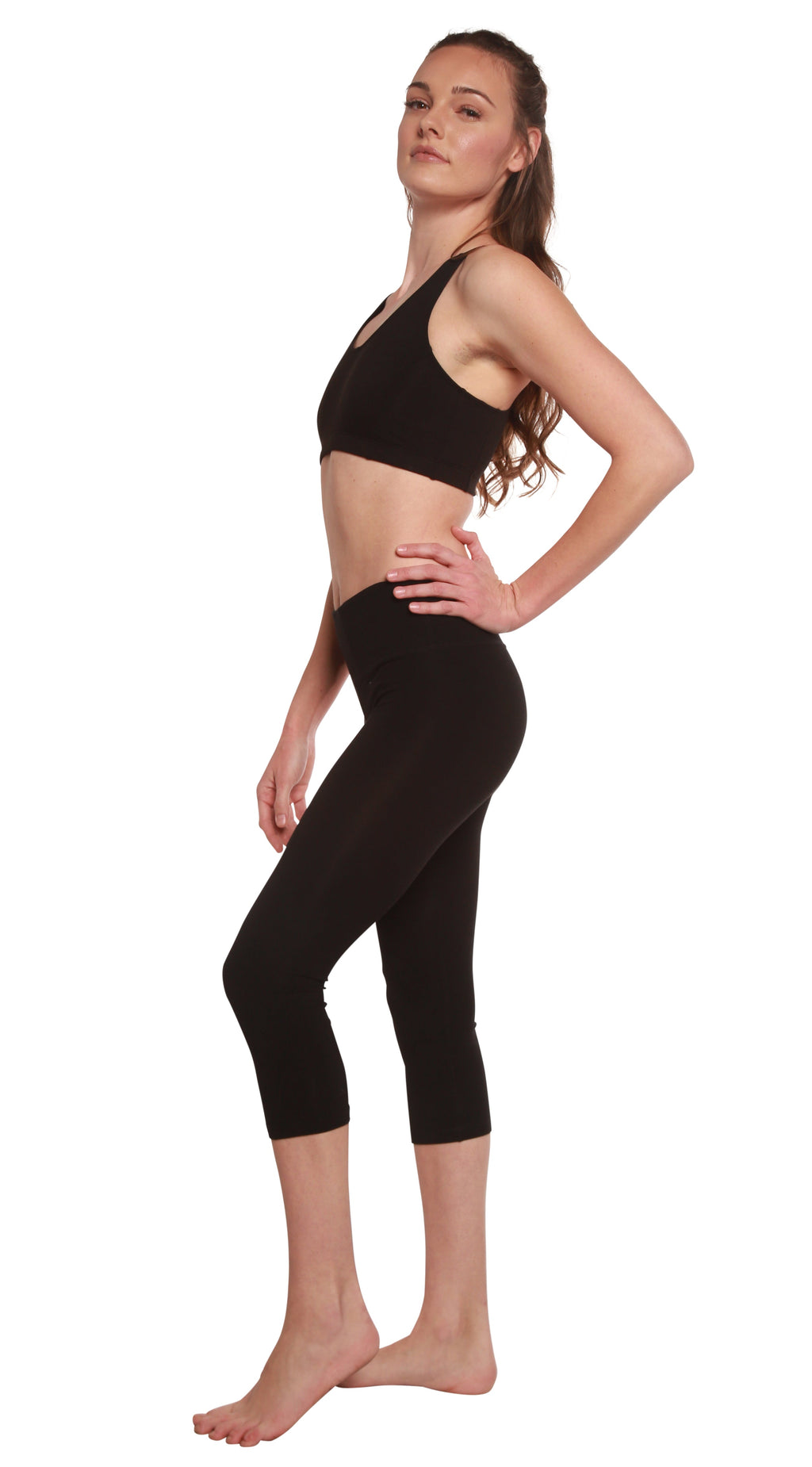 Women's Bamboo Viscose Cotton Capri Style Leggings