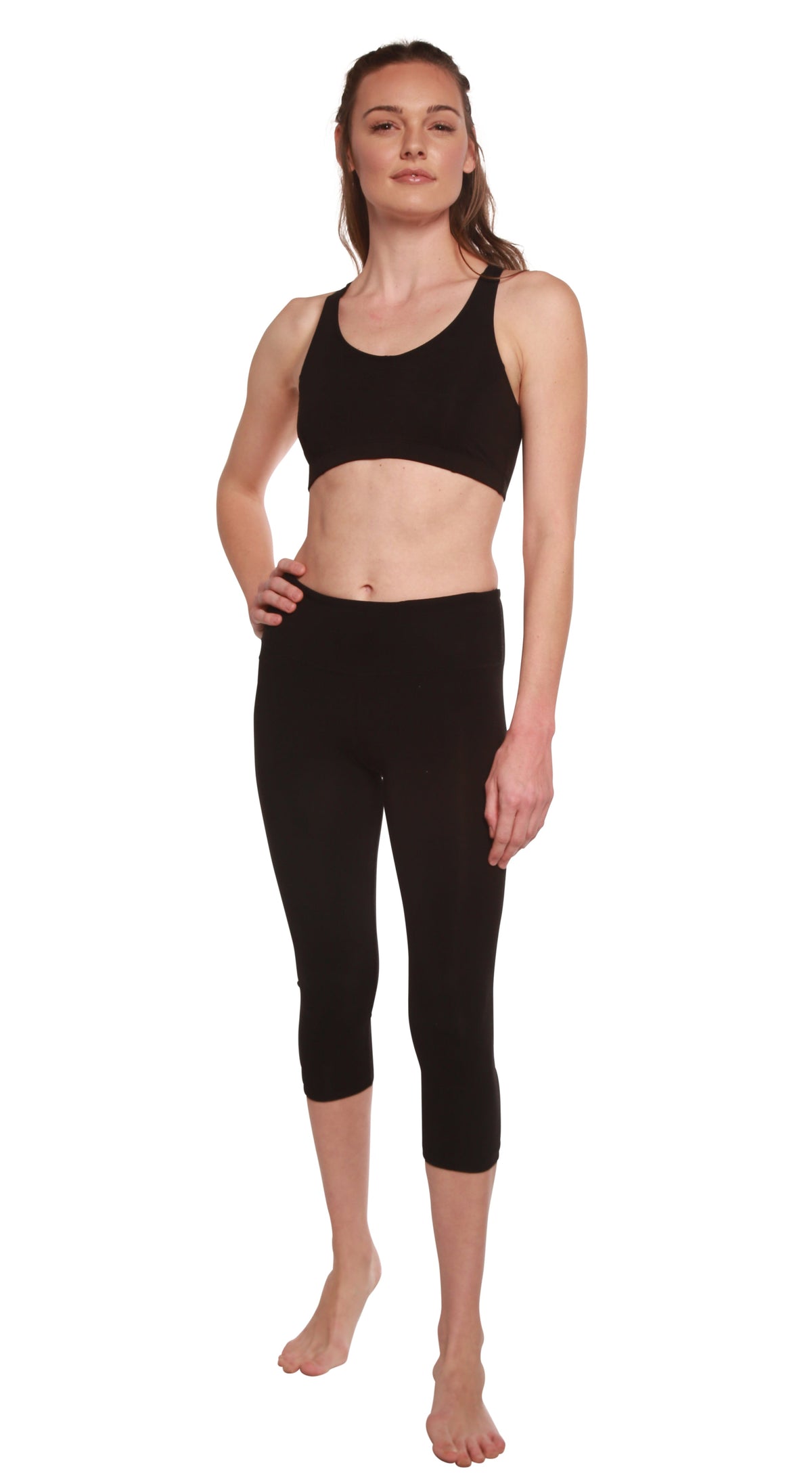 Women's Bamboo Viscose Cotton Capri Style Leggings